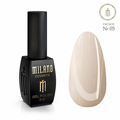 Гель-лак Milano 8ml French No05 шилак для манікюру шелак для полімеризації в Led лампі