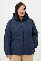 Демисезонная стеганая женская куртка Finn Flare FBC16004-101 темно-синяя 2XL