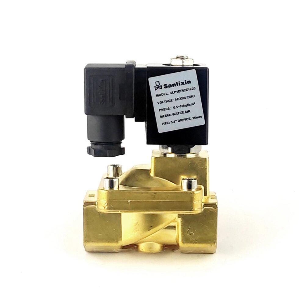 Нормально закритий клапан непрямої дії 3/4 Sanlixin SLP1DF02E1E20 AC220V 0,5-16 bar