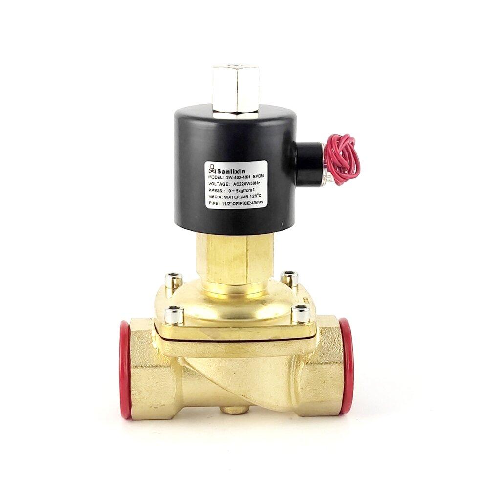 Соленоїдний клапан відкритий 1 1/2 прямої дії Sanlixin 2W-400-40H EPDM AC220V 0-5 bar