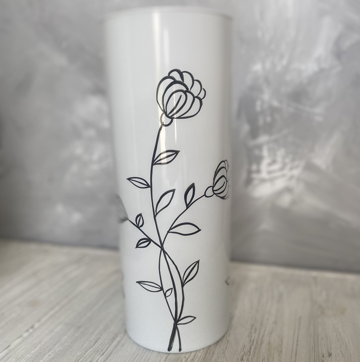 Ваза біла "Жасмін" Н315*120, фото 1