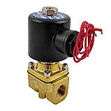 Нормально закритий клапан прямої дії 3/8 Sanlixin 2W-100-10C EPDM AC220v 0-7 bar, фото 3