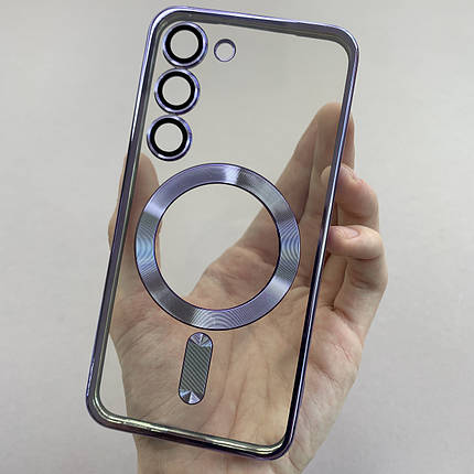 Чохол для Samsung Galaxy S23 чохол з магсейф із захистом камери на телефон самсунг с23 бузковий h3b, фото 1