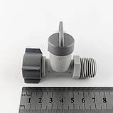 1832-А  Адаптер 1/2" + кульвий вентиль пластиковий 1/4", фото 3