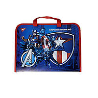 Папка-портфель А4 "Marvel" YES на блискавці з тканинними ручками сумка для ескізів, креслень та папіру