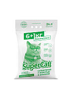 Наповнювач SuperCat із ароматизатором 6+1кг (зелений)