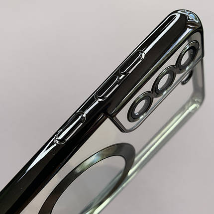 Чохол для Samsung Galaxy S21 FE чохол з магсейф із захистом камери на телефон самсунг с21 фе чорний h3b, фото 3