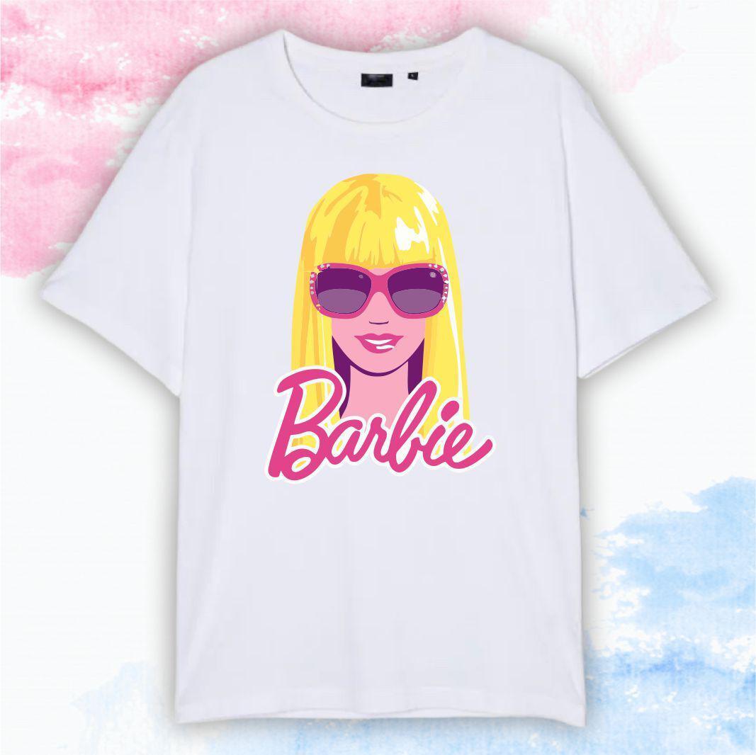 Футболка детская "Barbie" Блондинка в очках - Белый - 116