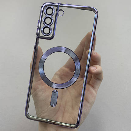 Чохол для Samsung Galaxy S21 Plus чохол з магсейф із захистом камери на телефон самсунг с21 плюс бузковий h3b, фото 1
