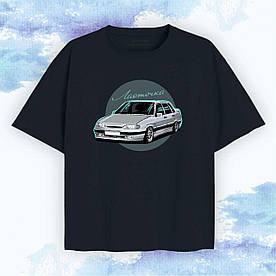 Футболка с принтом "LADA" Ласточка - Черный - XS