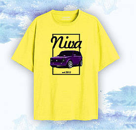 Футболка с принтом "LADA" Нива - Жёлтый - XS