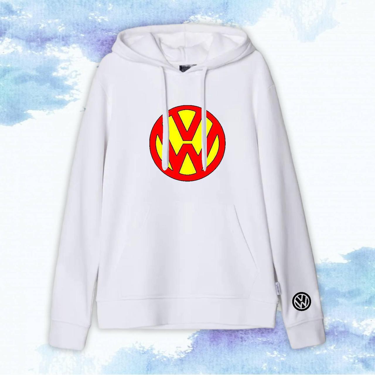 Худи с принтом "Volkswagen" Супер - Белый - XS, фото 1