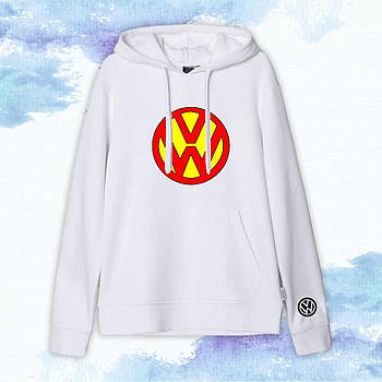 Худи с принтом "Volkswagen" Супер - Белый - XS