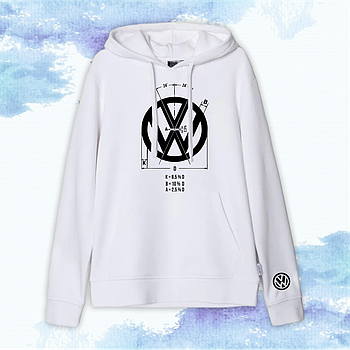 Худи с принтом "Volkswagen" Геометрия - Белый - XS