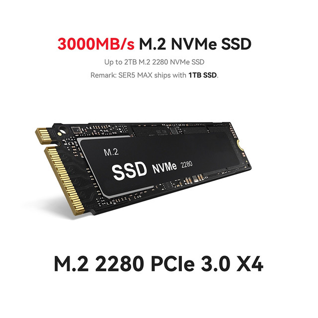 Beelink SER5 Max Mini PC AMD Ryzen™ 7 5800H, 16GB+500GB