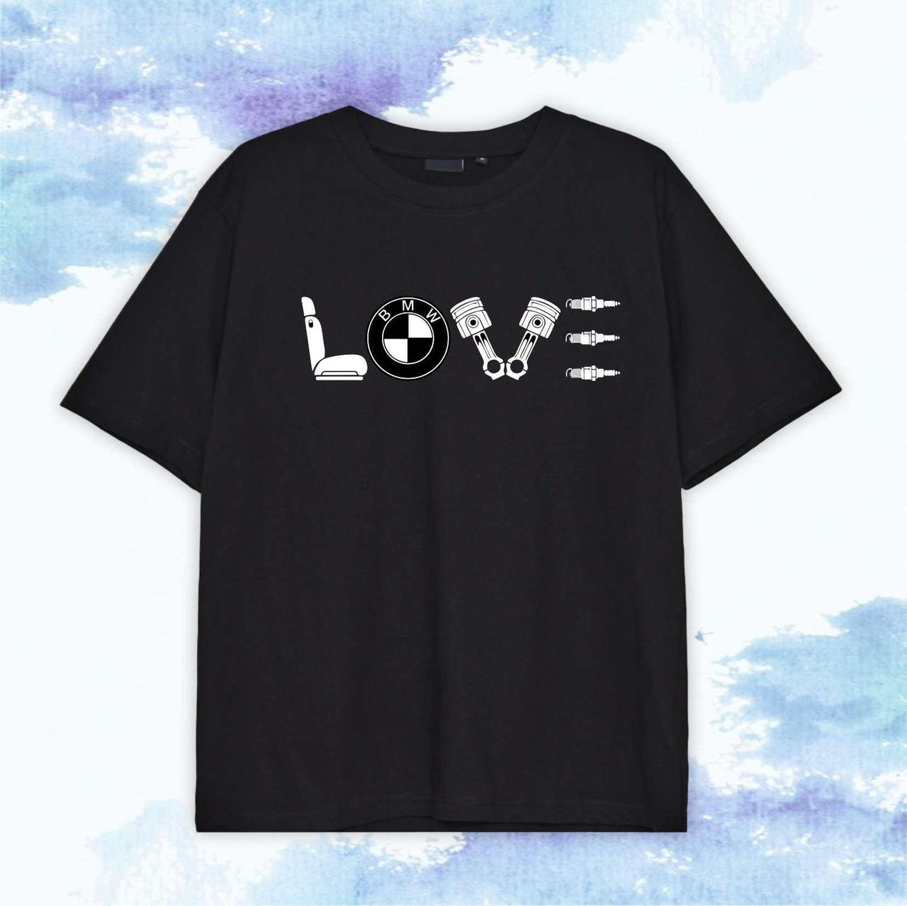 Футболка с принтом "BMW" Love - Черный - XS, фото 1