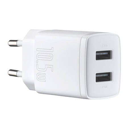 МЗП Baseus Compact Charger 2U 10.5W EU White, фото 1