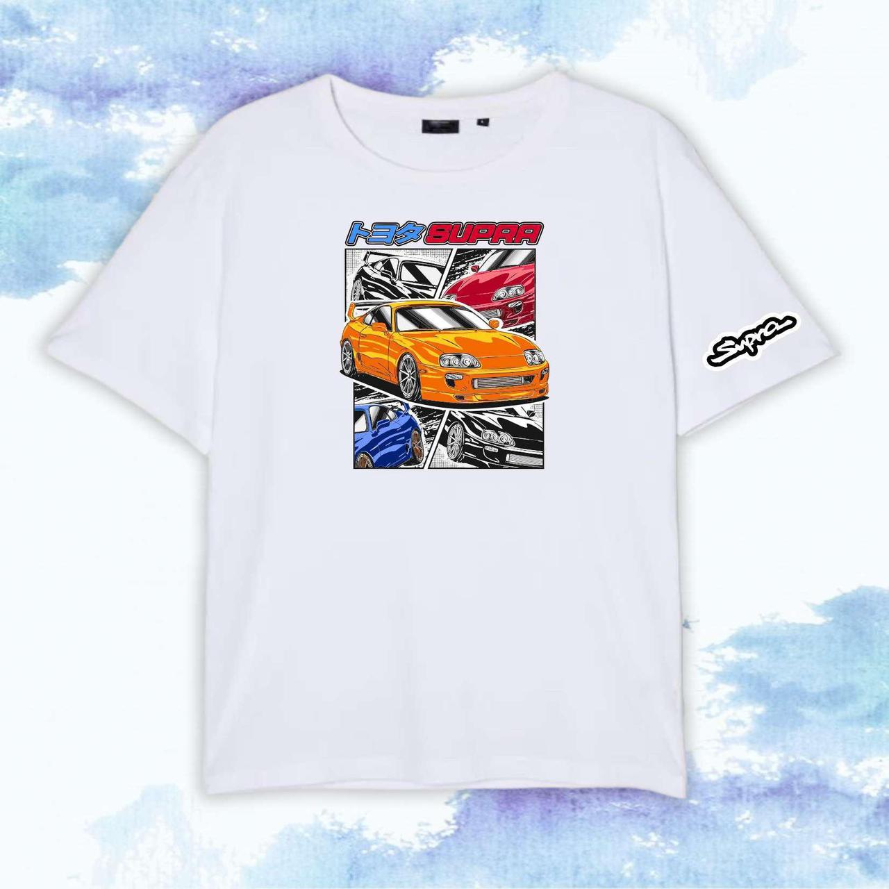 Футболка с принтом "Toyota Supra" Комикс - Белый - XS, фото 1