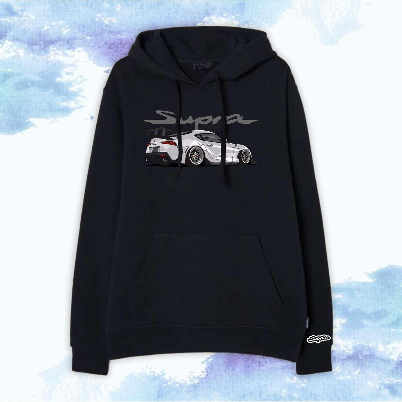 Худи с принтом "Toyota Supra" Серая - Черный - XS, фото 1