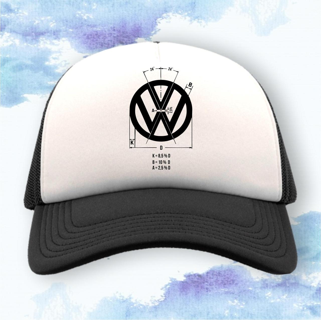 Кепка тракер "Volkswagen" Геометрия - Белый