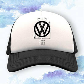 Кепка тракер "Volkswagen" Геометрия - Белый