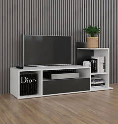 Стильна відкрита тумба під телевізор із полицями, тв тумба в сучасному стилі в спальню вітальню Opendoors