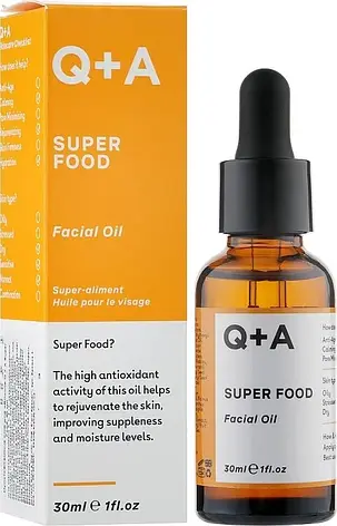 Мультивітамінна олія для обличчя Q+A Super Food Facial Oil 30 мл (477166), фото 1
