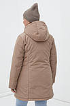 Подовжена жіноча куртка Finn Flare FWB160129-608 бежева 2XL, фото 4