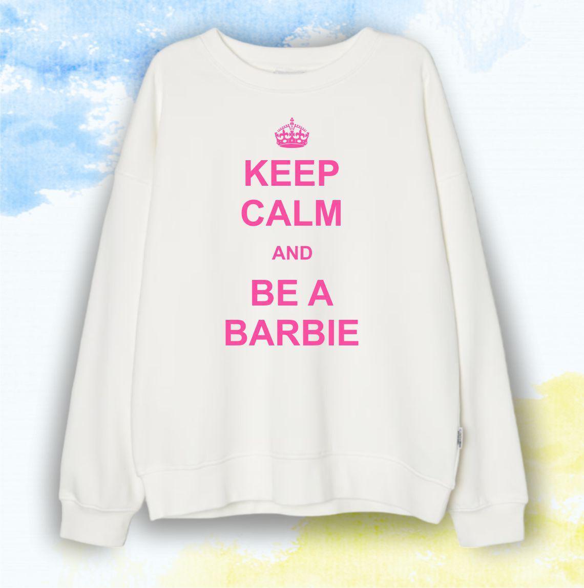 Свитшот "Barbie Style" Keep calm - Белый - XS