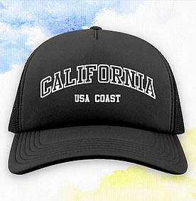 Кепка тракер "Шрифт Коледж" California — Чорний