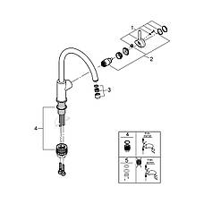Змішувач для кухні Grohe BauClassic 31234001, фото 5