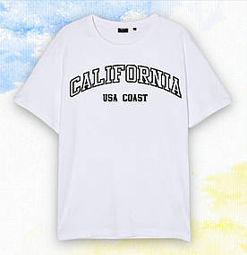 Футболка "Шрифт Коледж" California — Білий — XS