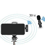 Бездротовий петличний мікрофон К8 з шумопоглинанням для відеозйомки з ресивером iPhone/TypeC, фото 4