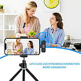 Бездротовий петличний мікрофон К8 з шумопоглинанням для відеозйомки з ресивером iPhone/TypeC, фото 7