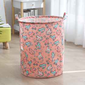 Кошик для іграшок "Коники", колір рожевий. (22009)