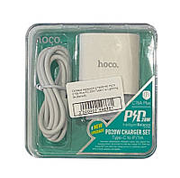 Сетевое зарядное устройство Hoco C76A Plus PD 20W Type-C to Lightning 3A (Белый)