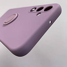 Чохол для Samsung Galaxy A24 4G матовий з кільцем-тримачем чохол на телефон самсунг а24 4г чорничний cfc, фото 6