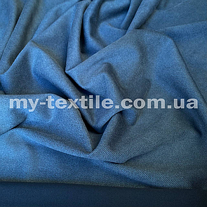 Тканина Замша діагональна Синій джинс