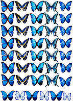 Метелики 004 друк на вафельному папері