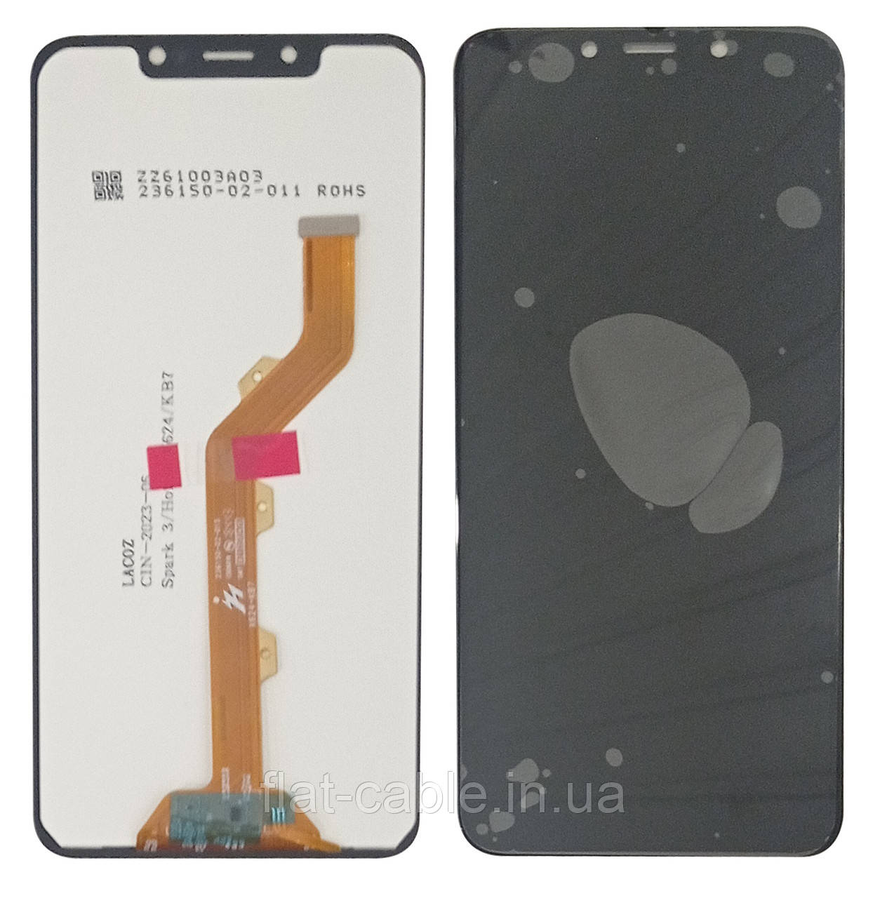 Дисплей + сенсор TECNO Spark 3 Чорний CHINA SERVICE PACK org