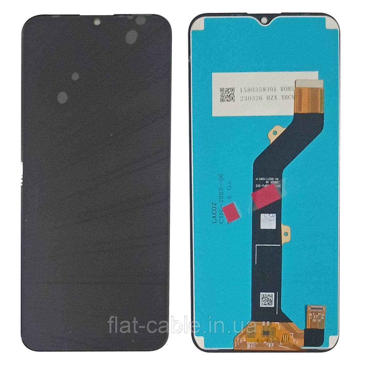 Дисплей + сенсор TECNO Spark 6 Go (KE5), Spark Go 2020 (KE5S) Чорний CHINA SERVICE PACK org