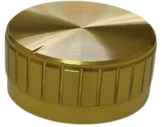 Ручка до потенціометрів на вісь 6мм, Золота D=40мм, H=17