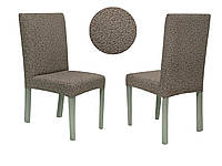 Чехлы на стулья жаккардовые 6 шт набор, без оборки внизу,натяжные, универсальные, Турция, Venera, разные цвета