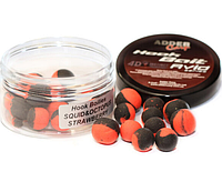 Бойлы Adder Carp AC Hook Bolies Wafters AVID (10-14 mm) 100 ml Squid Octopus Black Papper Strawberry