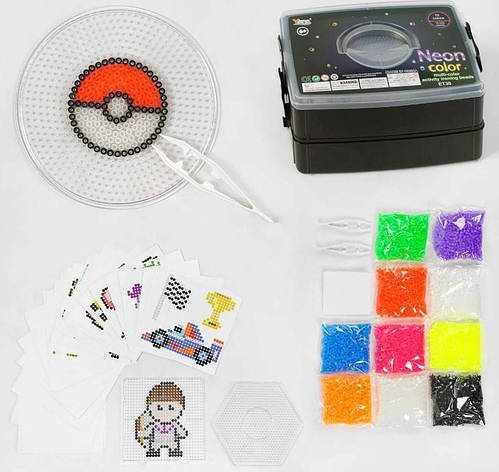 Неонова термомозаїка в скриньці 10000 намистин, фото 1