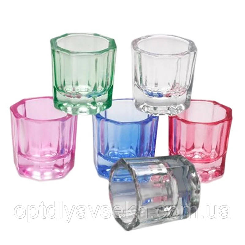 Скляний маленький стаканчик для змішування хни, фарби, пігментів, мономеру