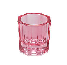 Скляний маленький стаканчик для мономеру Червоний