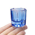 Скляний маленький стаканчик для мономеру Синій, фото 2