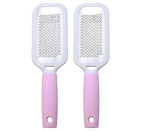 Тертка (пилка, пемза педикюрна) для видалення мозолів та огрубілої шкіри, силіконова ручка - 186 Рожевий