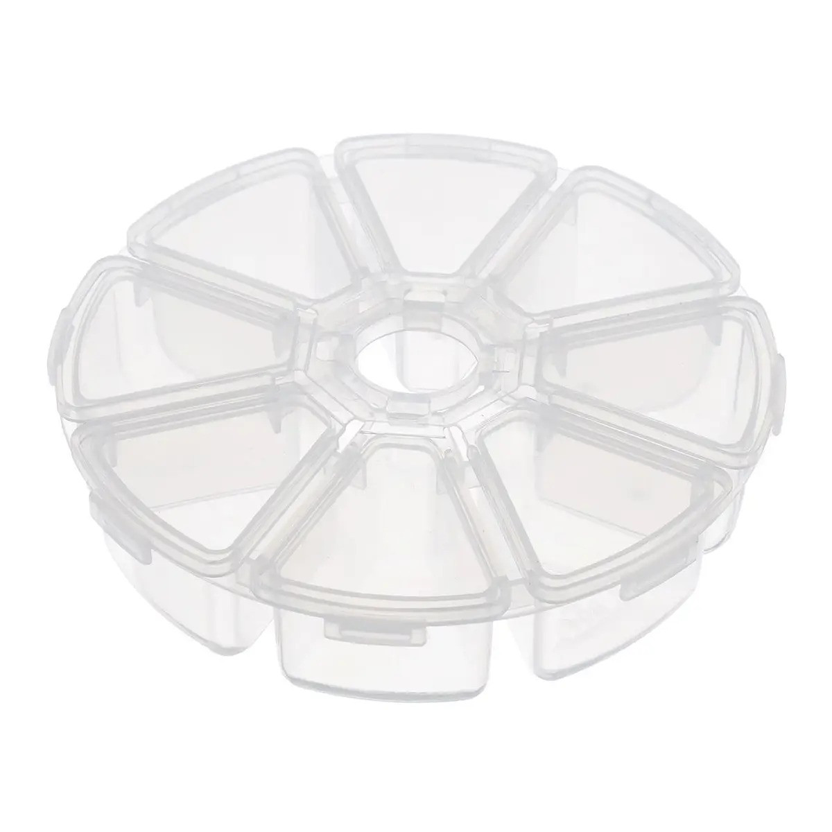 Органайзер контейнер для дрібниць Supretto круглий пластиковий на 8 осередків, фото 1